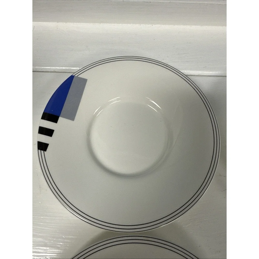 Set of 4 Mikasa Maxima HIGH SPIRITS Super Strong China Saucers 6.5